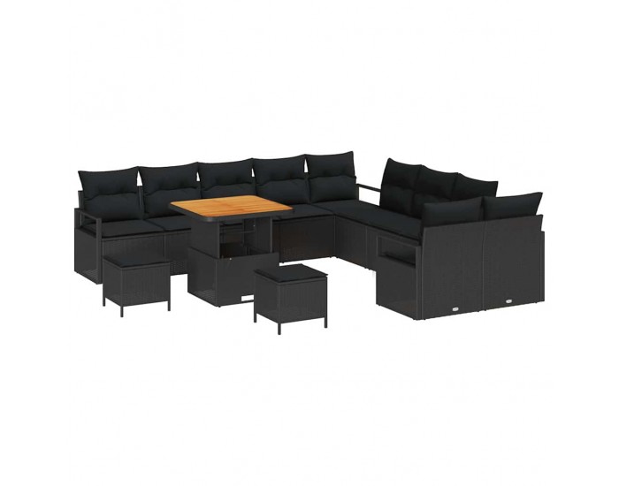Sonata H Градински Софа Комплект 13 pcs Черно 80 x 80 x 71 cm