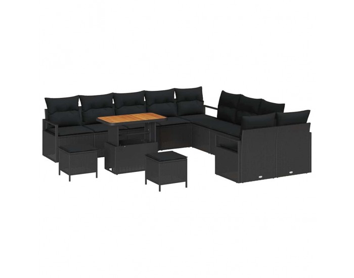 Sonata H Градински Софа Комплект 13 pcs Черно 90 x 55 x 71 cm