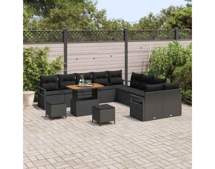 Sonata H Градински Софа Комплект 13 pcs Черно 90 x 55 x 71 cm