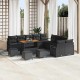 Sonata H Градински Софа Комплект 14 pcs Черно 110 x 55 x 71 см