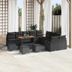 Sonata H Градински Софа Комплект 14 pcs Черно 110 x 55 x 71 см - Canapele și bănci de grădină