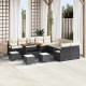 Sonata H Градински Софа Комплект 14 pcs Черен и кремав 110 x 55 x 71 см
