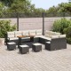 Sonata H Градински Софа Комплект 14 pcs Черен и кремав 110 x 55 x 71 см