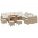 Sonata H Градински Софа Комплект 14 pcs Бежов и кремав 110 x 55 x 71 см