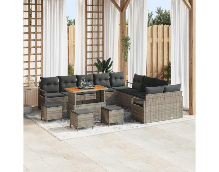 Sonata H Градински Софа Комплект 14 pcs Сив 110 x 55 x 71 см