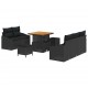 Sonata H Градински Софа Комплект 8 pcs Черно 80 x 80 x 71 cm