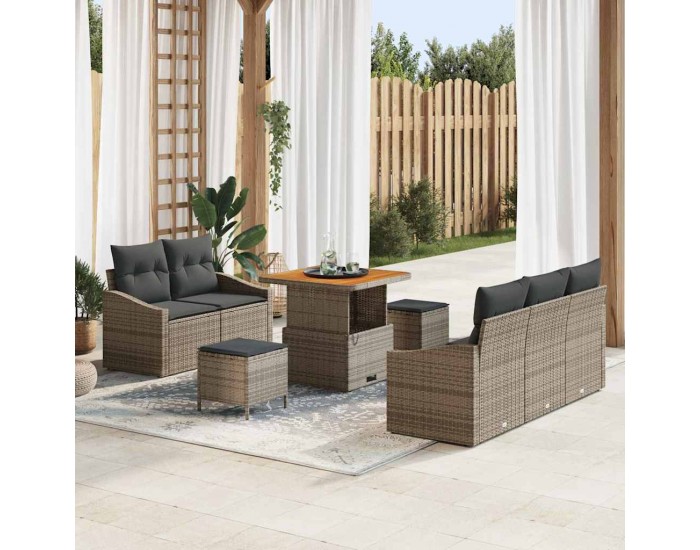 Sonata H Градински Софа Комплект с възглавница 8 pcs Сив 80 x 80 x 71 cm