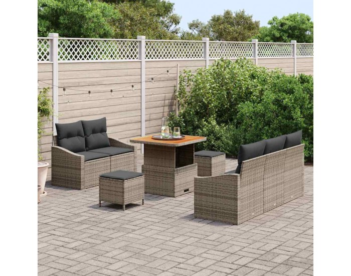 Sonata H Градински Софа Комплект с възглавница 8 pcs Сив 80 x 80 x 71 cm