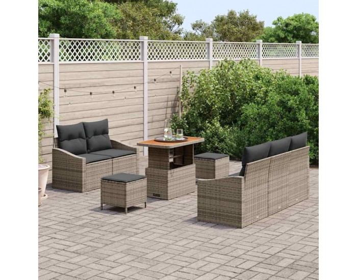 Sonata H Градински Софа Комплект с възглавница 8 pcs Сив 90 x 55 x 71 cm