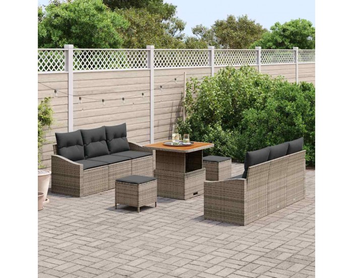 Sonata H Градински Софа Комплект с възглавница 9 pcs Сив 80 x 80 x 71 cm