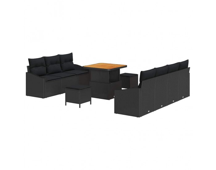 Sonata H Градински Софа Комплект 10 pcs Черно 80 x 80 x 71 cm