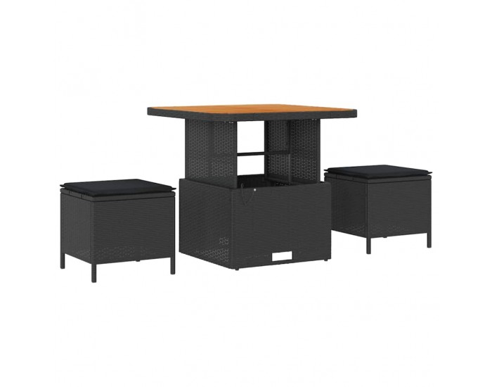 Sonata H Градински Софа Комплект 10 pcs Черно 80 x 80 x 71 cm