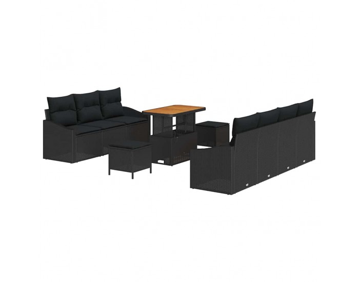 Sonata H Градински Софа Комплект 10 pcs Черно 90 x 55 x 71 cm