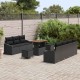 Sonata H Градински Софа Комплект 10 pcs Черно 90 x 55 x 71 cm