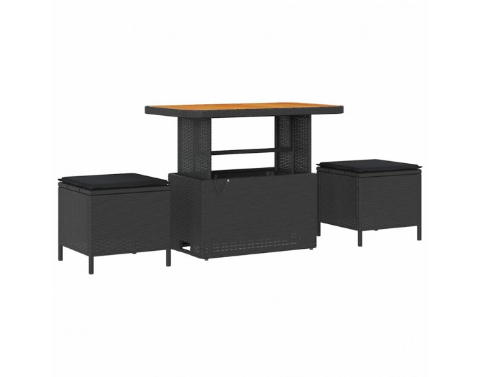 Sonata H Градински Софа Комплект 10 pcs Черно 90 x 55 x 71 cm