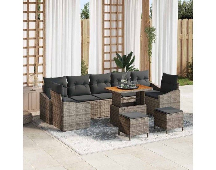 Sonata H Градински Софа Комплект 10 pcs Сив 90 x 55 x 71 cm