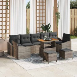 Sonata H Градински Софа Комплект 10 pcs Сив 90 x 55 x 71 cm - Canapele și bănci de grădină