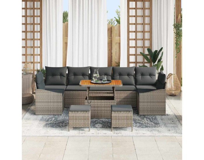 Sonata H Градински Софа Комплект 10 pcs Сив 90 x 55 x 71 cm