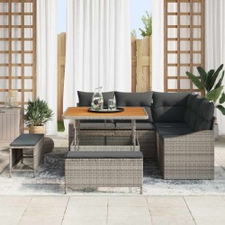 Sonata H Градински Софа Комплект 8 pcs Сив 100 x 100 x 71 cm - Canapele și bănci de grădină