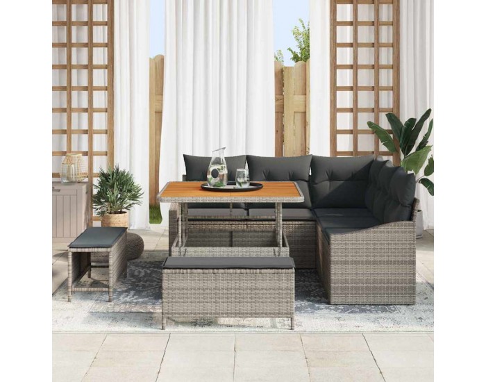 Sonata H Градински Софа Комплект 8 pcs Сив 100 x 100 x 71 cm