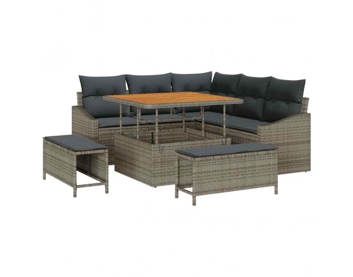 Sonata H Градински Софа Комплект 8 pcs Сив 100 x 100 x 71 cm