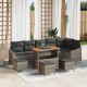 Sonata H Градински Софа Комплект 10 pcs Сив 110 x 55 x 71 см