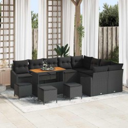 Sonata H Градински Софа Комплект 13 pcs Черно 110 x 55 x 71 см - Canapele și bănci de grădină