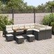 Sonata H Градински Софа Комплект 13 pcs Черен и кремав 110 x 55 x 71 см