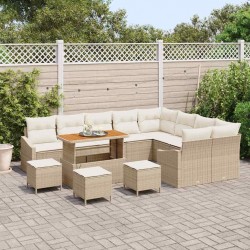 Sonata H Градински Софа Комплект 13 pcs Бежов и кремав 110 x 55 x 71 см - Canapele și bănci de grădină