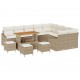 Sonata H Градински Софа Комплект 13 pcs Бежов и кремав 110 x 55 x 71 см