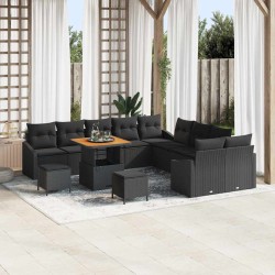 Sonata H Градински Софа Комплект 13 pcs Черно 100 x 100 x 71 cm - Canapele și bănci de grădină
