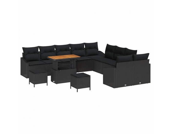 Sonata H Градински Софа Комплект 13 pcs Черно 100 x 100 x 71 cm