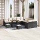 Sonata Set de canapele pentru grădină 13 pcs Negru Rattan poli