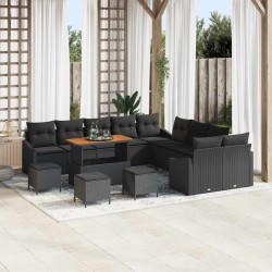 Sonata H Градински Софа Комплект 13 pcs Черно 100 x 100 x 71 cm - Canapele și bănci de grădină