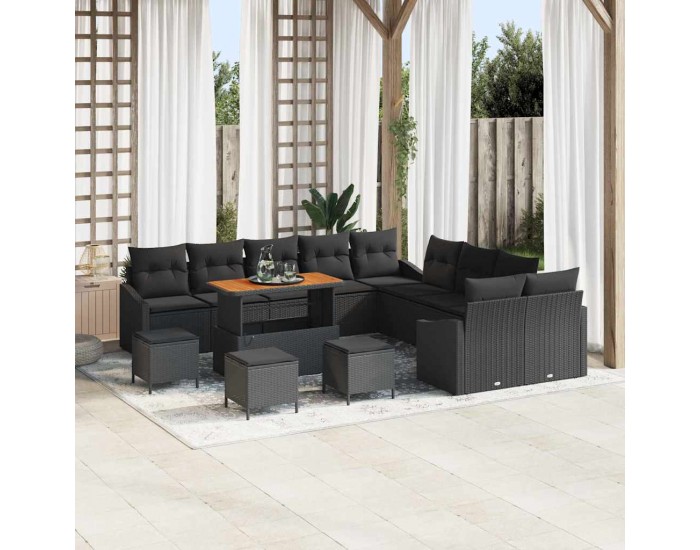Sonata H Градински Софа Комплект 13 pcs Черно 100 x 100 x 71 cm