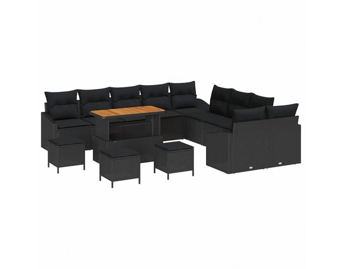 Sonata H Градински Софа Комплект 13 pcs Черно 100 x 100 x 71 cm