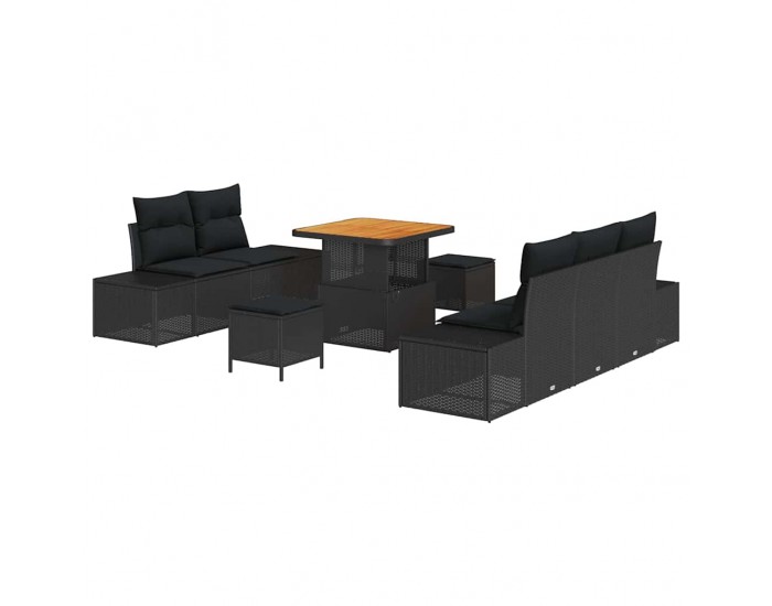 Sonata H Градински Софа Комплект 8 pcs Черно 80 x 80 x 71 cm