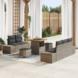 Sonata H Градински Софа Комплект 8 pcs Светлосиво Сиво 80 x 80 x 71 cm - Canapele și bănci de grădină
