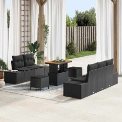 Sonata H Градински Софа Комплект 8 pcs Черно 90 x 55 x 71 cm - Canapele și bănci de grădină