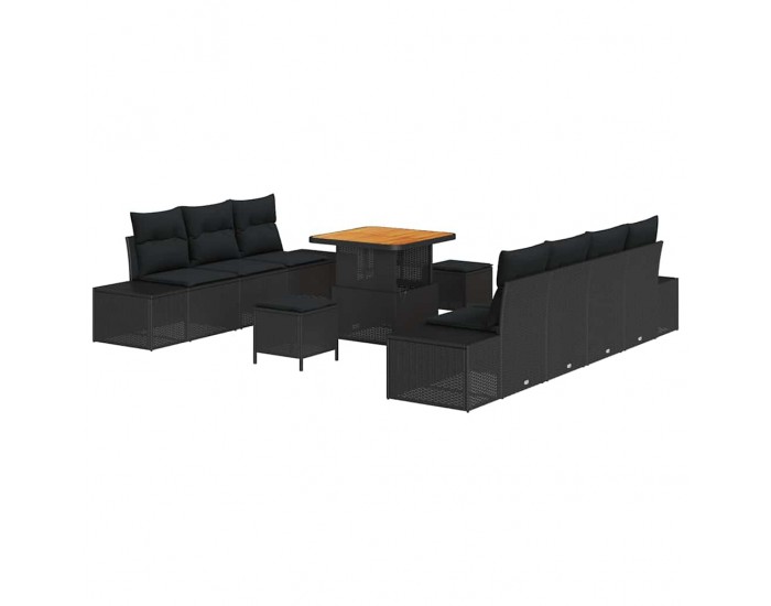 Sonata H Градински Софа Комплект 10 pcs Черно 80 x 80 x 71 cm