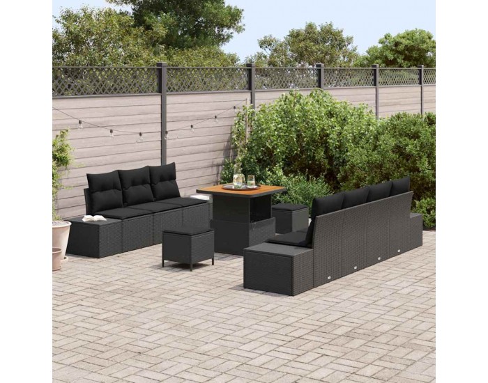 Sonata H Градински Софа Комплект 10 pcs Черно 80 x 80 x 71 cm