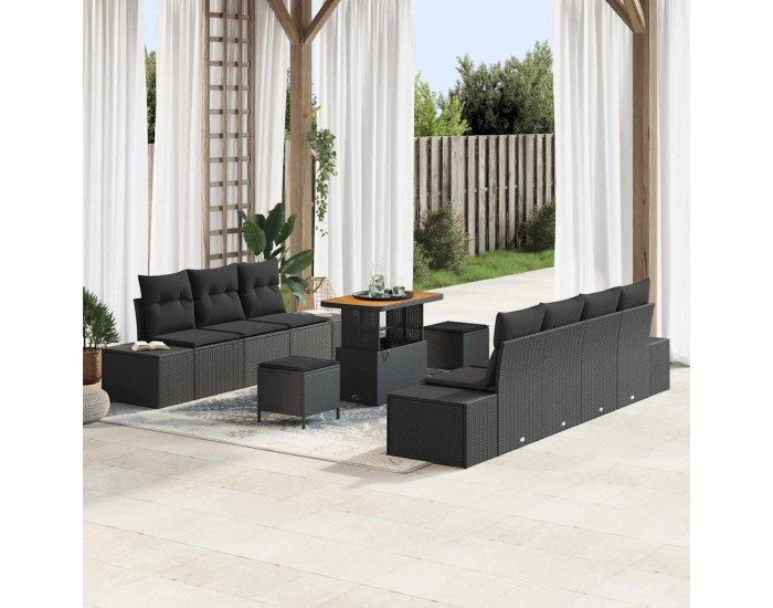 Sonata H Градински Софа Комплект 10 pcs Черно 90 x 55 x 71 cm