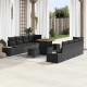 Sonata H Градински Софа Комплект 11 pcs Черно 80 x 80 x 71 cm