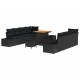 Sonata H Градински Софа Комплект 11 pcs Черно 80 x 80 x 71 cm