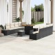 Sonata Set de canapele pentru grădină Negru Rattan poli