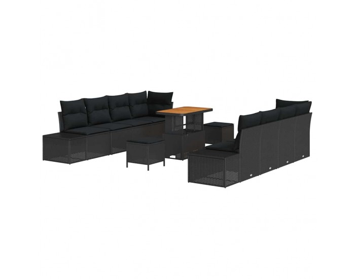 Sonata H Градински Софа Комплект 11 pcs Черно 90 x 55 x 71 cm