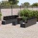 Sonata Set de canapele pentru grădină Negru Rattan poli