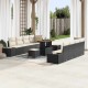 Sonata Set de canapele pentru grădină Negru Rattan poli
