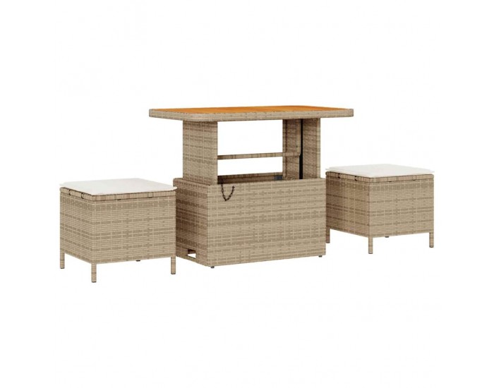 Sonata H Градински Софа Комплект 11 pcs Бежов и кремав 90 x 55 x 71 cm