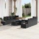 Sonata Set de canapele pentru grădină Negru Rattan poli